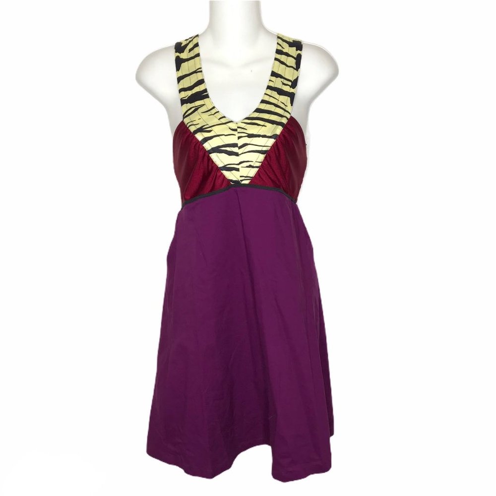 Roberta Oaks Hawaii animal tiger dress yellow